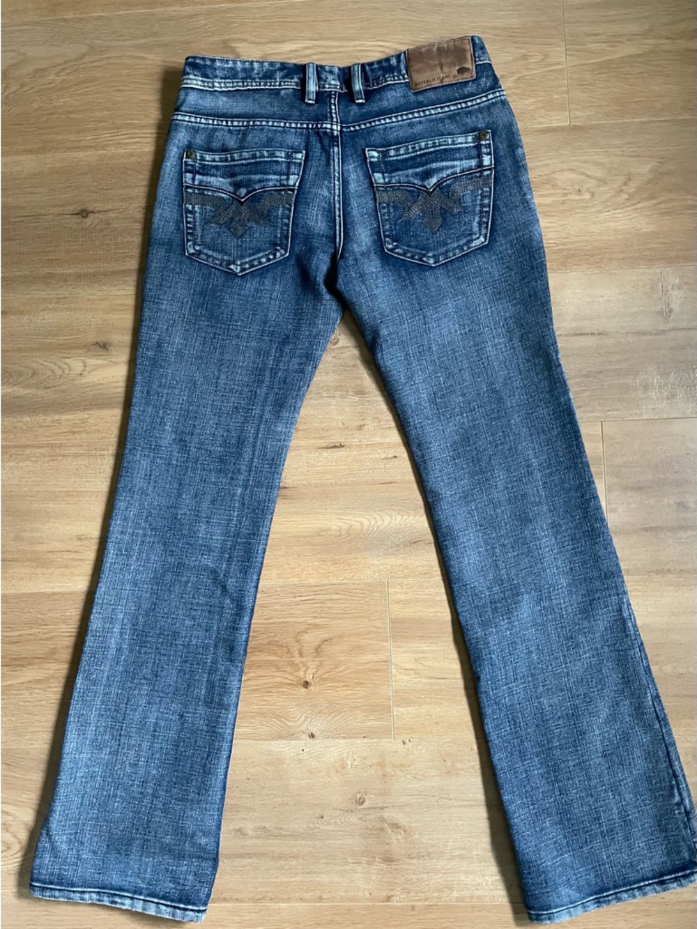 Buffalo Jeans Kyle Straight Leg Blue Denim Men’s W31 Embroidered Back Pockets - Picture 6 of 12